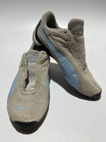 PUMA Blue/Gray/ \u0026 Tan Suede Leather 