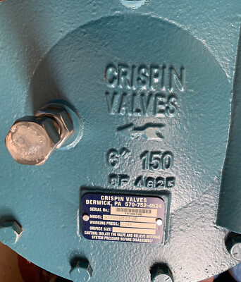 Crispin Valve 6  RF61 w/ASR, Similar To Val-Matic SurgeBuster (see DESCRIPT