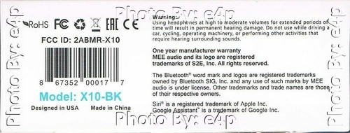 MEE AUDIO X10 TRUE WIRELESS IN-EAR BLUETOOTH 5 HEADPHONES IPX5 BRAND NEW SEALED! - Picture 4 of 12