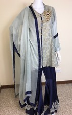 Pakistani Indian Designer Party Wear Gharara Pants L