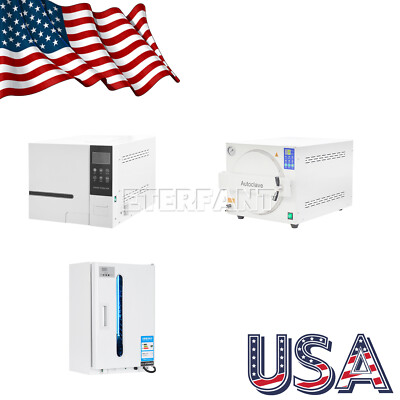 Dental 18L Class N/B Autoclave Steam Sterilizer/27L UV Sterilization Cabinet US