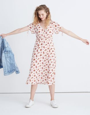 Madewell Tie Sleeve Ruffle Waist Midi Dress Countryside Blooms 2 Pink Floral | eBay Madewell Tie Sleeve Ruffle Waist Midi Dress Countryside Blooms 2 Pink Floral | eBay