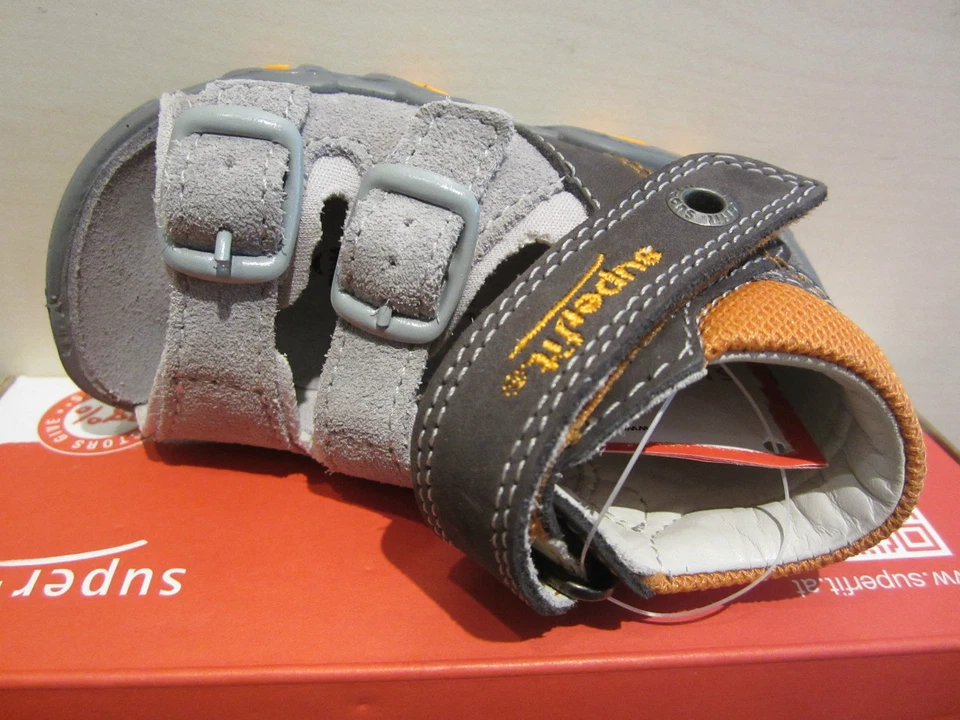 Sandalia Superfit LL Plantilla Cuero Gris ¡Nueva!!! Foto 3 de 4