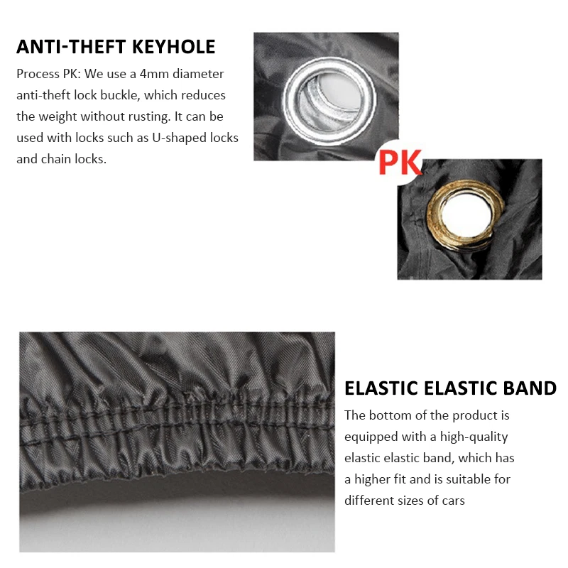 Bicycle Cover Waterproof Dust Wind UV Protection Outdoor Storage For 1 Bike - image 4 of 4