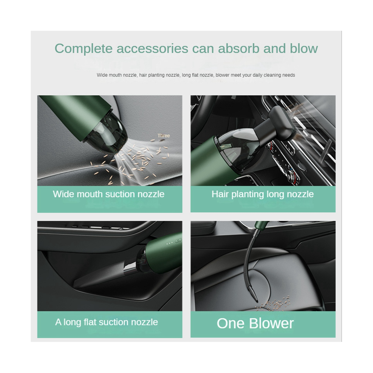 6000Pa Wireless Car Vacuum Cleaner Rechargeable Hand for Car Home