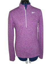 NIKE RUNNING LONG SLEEVE SWEATSHIRT WOMEN'S XS Extra Small PURPLE 1/4 ZIP