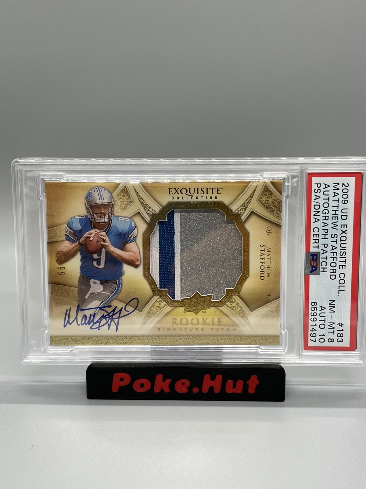 Matthew Stafford UD Exquisite Collection #183 Autograph Patch