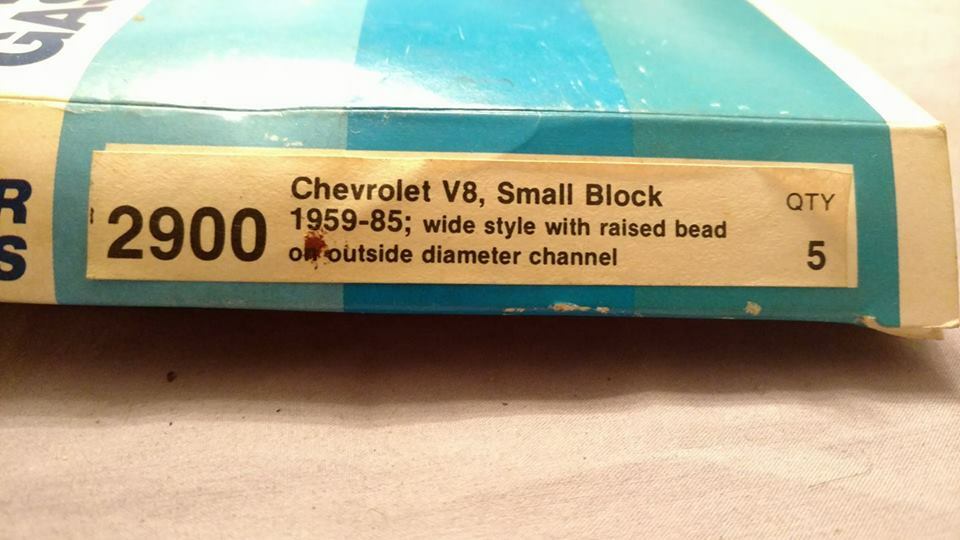 FELPRO 2900 Sm Blk Chevy Performance Rear Main Bearing 2 Piece Seal