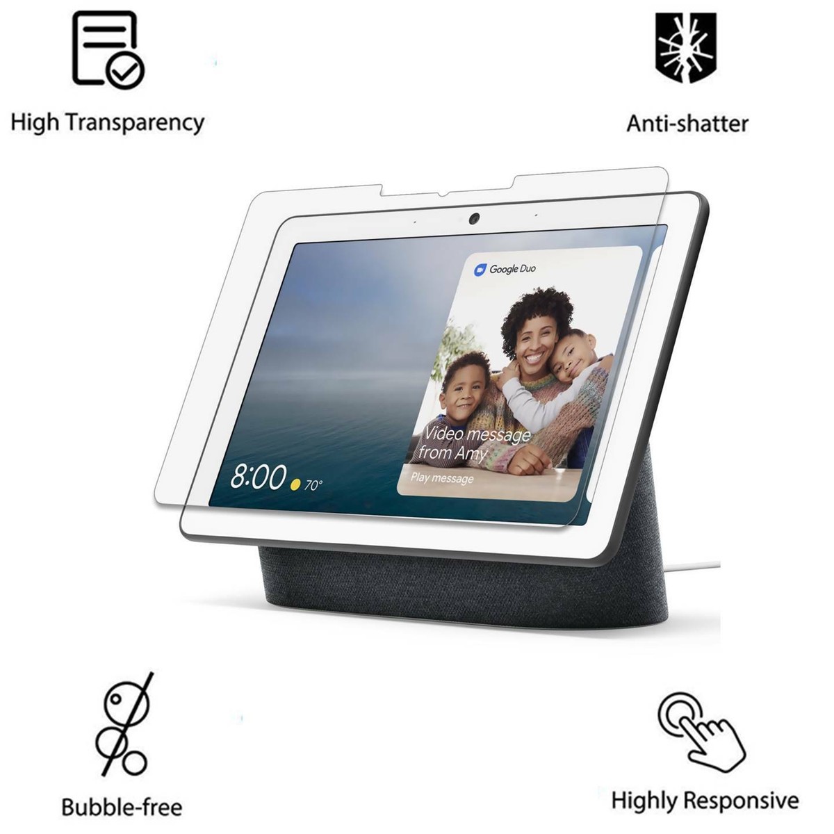 HD Clear Screen Protector Guard Film Shield Saver For Google Nest 