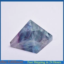 Natural Rainbow Fluorite Quartz Crystal Pyramid Energy Mineral Stone Tower Reiki
