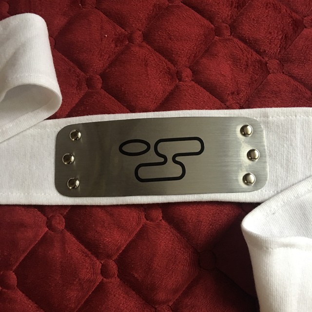 KILLER BEE HEADBAND White Forehead Protector looks like Naruto Cosplay
