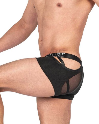 PRIVATE STRUCTURE Alpha Low Waist Mesh Built-In Jockstrap Black 4420 108 - Picture 6 of 8