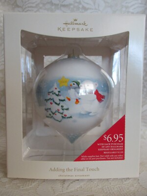 NIB! 2008 Hallmark Keepsake Ornament - Adding the Final Touch
