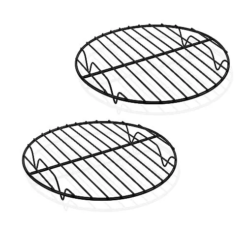 2 set Cooling Rack Baking Round Stainless Steel Steaming 7.5â€™â€™ Roasting G...