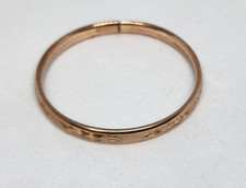 14K Gold-Filled Flower Bangle Bracelet - 5.5" Childrens