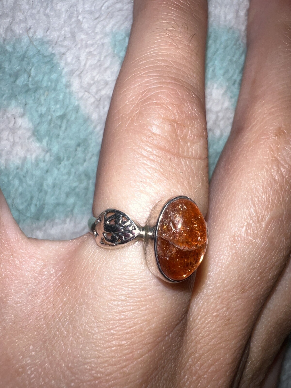 Village Silversmith Sunstone Ring - image 4