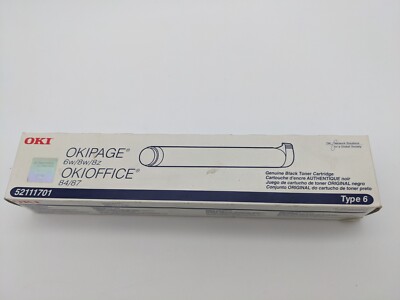 OKI Genuine Black Toner Cartridge 52111701  Type 6 Brand New