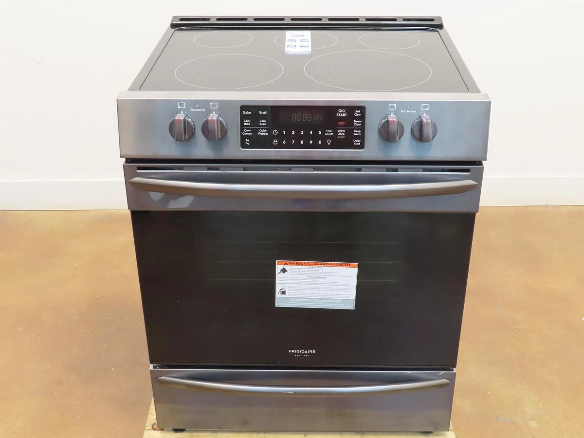 Frigidaire electric range black stainless deals