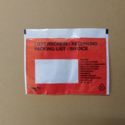 2000 Lieferscheintaschen Docufix C6 rot bedruckt Dokumententaschen