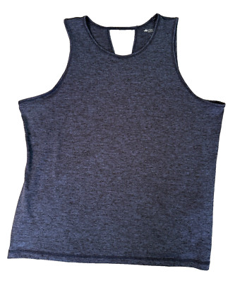Ideology Womens XXL Sleeveless Athletic Tank Top Heather Blue Yoga Running Walk