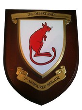 7th Armoured Brigade Desert Rats Wall Plaque UK Made for MOD Military