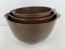 ROSTI Brown Set Of 3 Mixing Bowls Three Sizes 3  2  1.5L Denmark Mepal Service