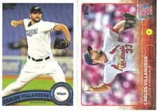2 DIFFERENT BASEBALL CARD LOT OF CARLOS VILLANUEVA 321