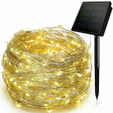 Cadena De Luces Solares 100/300 LEDS Tira Luz Solar String Light Jardin Navidad