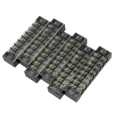 6Stk Dual Reihen 8 Positionen 600V 15A Kabel Barriere Block Terminal TB-1508L