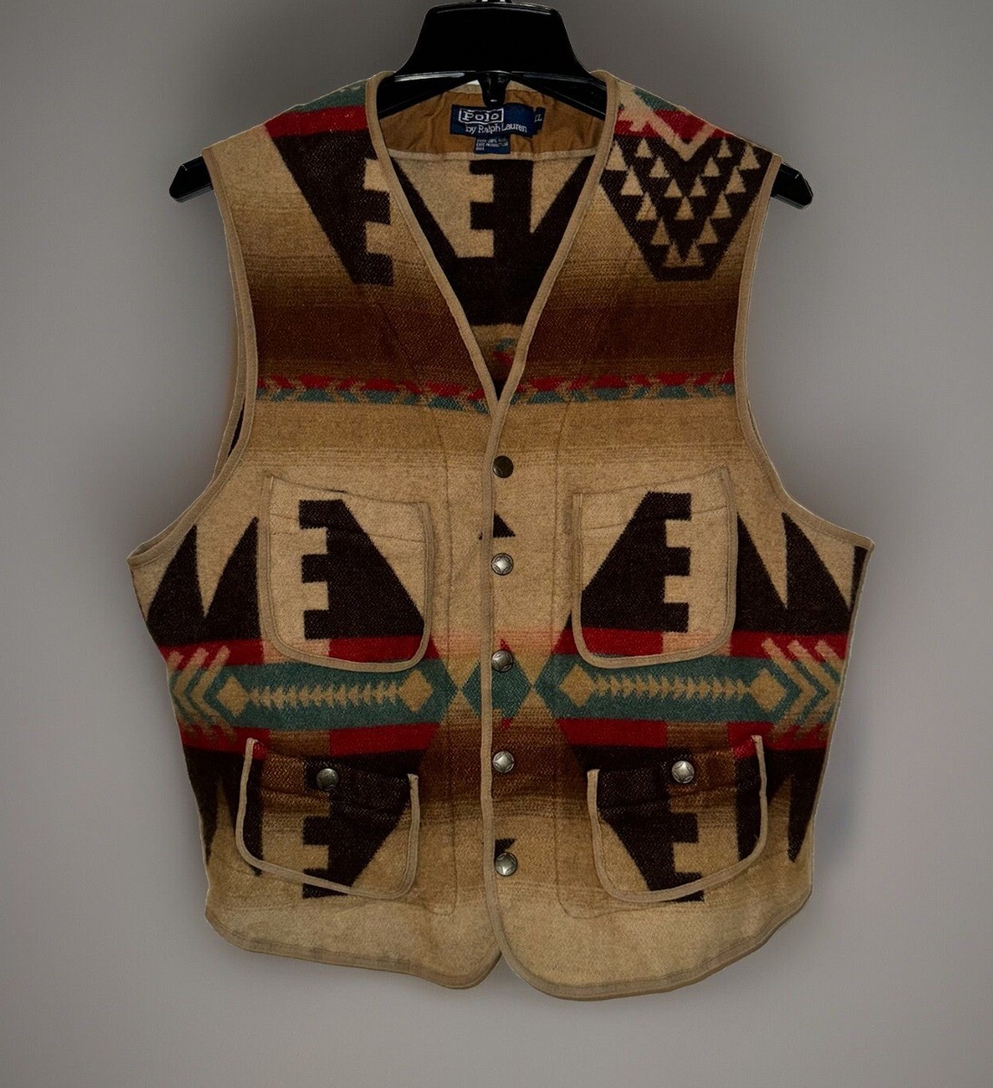 Southwestern 80s Polo Ralph Lauren USA Blanket Native American