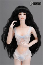 Dollmore Fashion Doll Tyler wig 4-5 inch Very Long Sauvage Black
