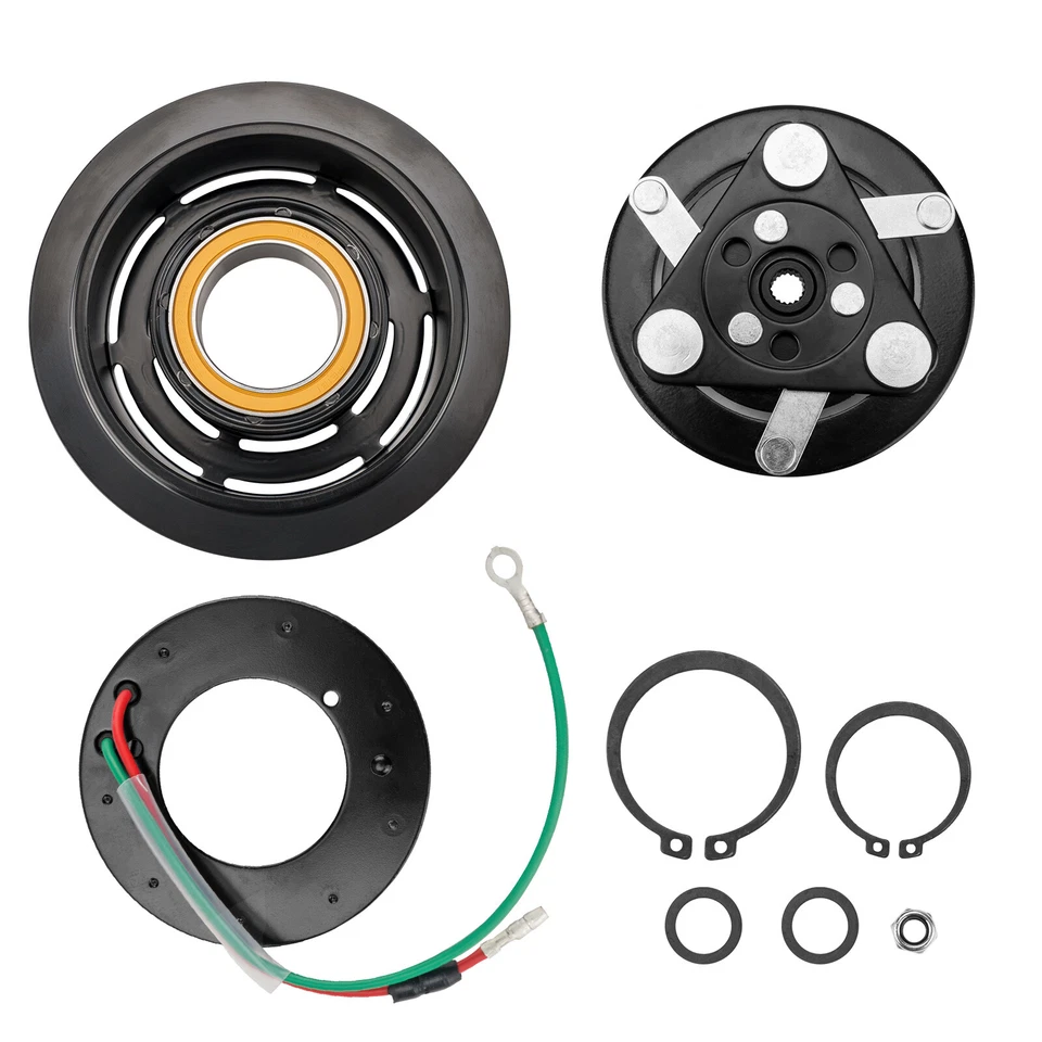 Kit de embrague de compresor de aire acondicionado para bobina de polea de 5 ranuras de 1,5 L Honda Fit 2009-2014 Foto 3 de 4