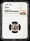 1964 Proof Roosevelt Dime certified PF 69 by NGC!