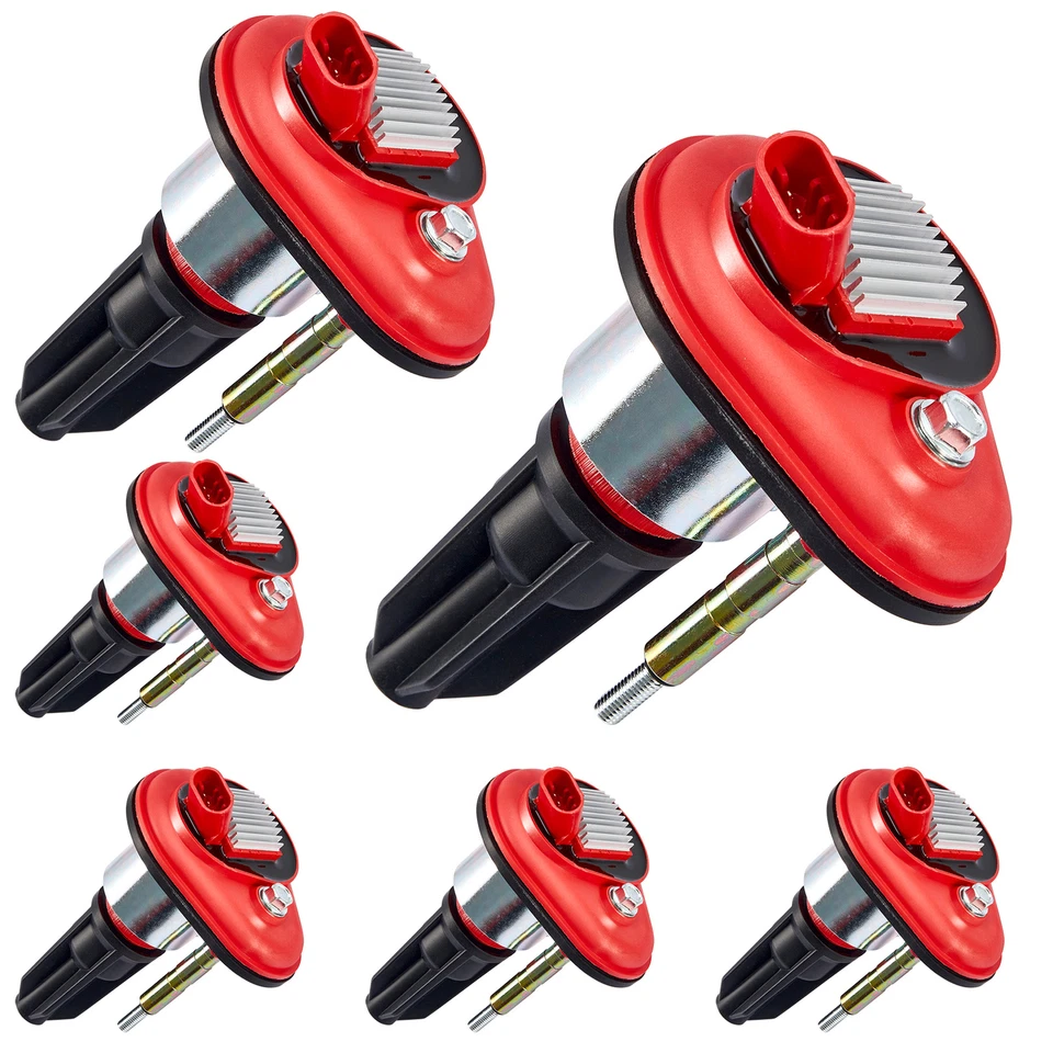 CONJUNTO DE 6 Bobinas de Ignição UF-303 para 2002-2004 Oldsmobile Bravada I6 4.2L, Vermelho - Imagem 2 de 4