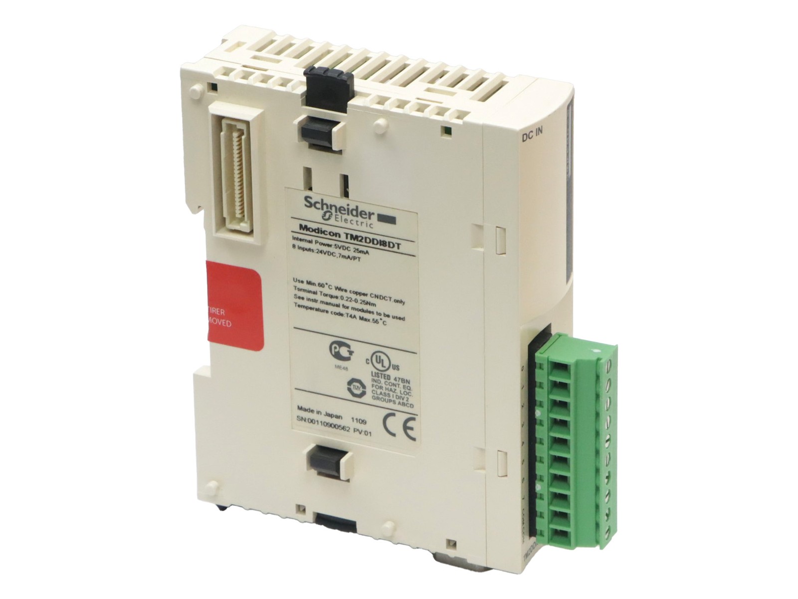 TM2DDI8DT SCHNEIDER ELECTRIC MODICON M238 MODULE D'ENTRÉES DISCRÈTES MODICON M23