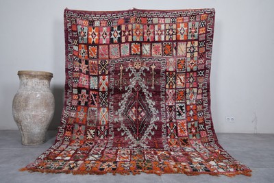 Boujaad Moroccan Rug - 6.8 x 9.4 ft | Bold Vintage Patchwork