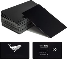 0.42Mm Metal Business Card Blanks for Laser Engraving, 50 Pcs Premium Aluminum