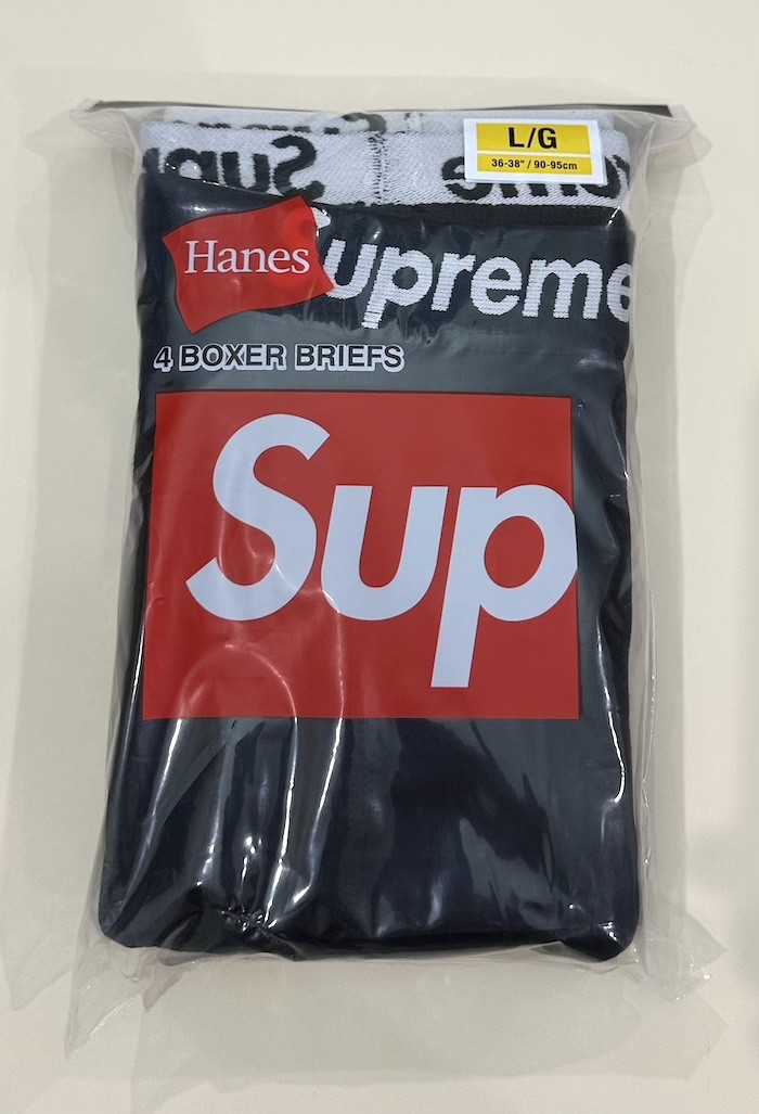 Supreme x Hanes Boxer Briefs (4 pack) black Large L