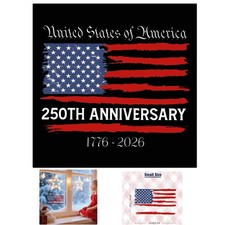 Bold American Flag Decal - Commemorate 250 of Independence 1776-2026