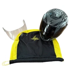 Scorpion EXO 700 Crack Head Black White Helmet Size Small DOT Snell Approved