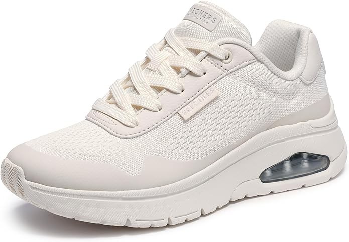 Woman Skechers Uno Flex-Spring Sneaker Shoe 177794 Off White Brand