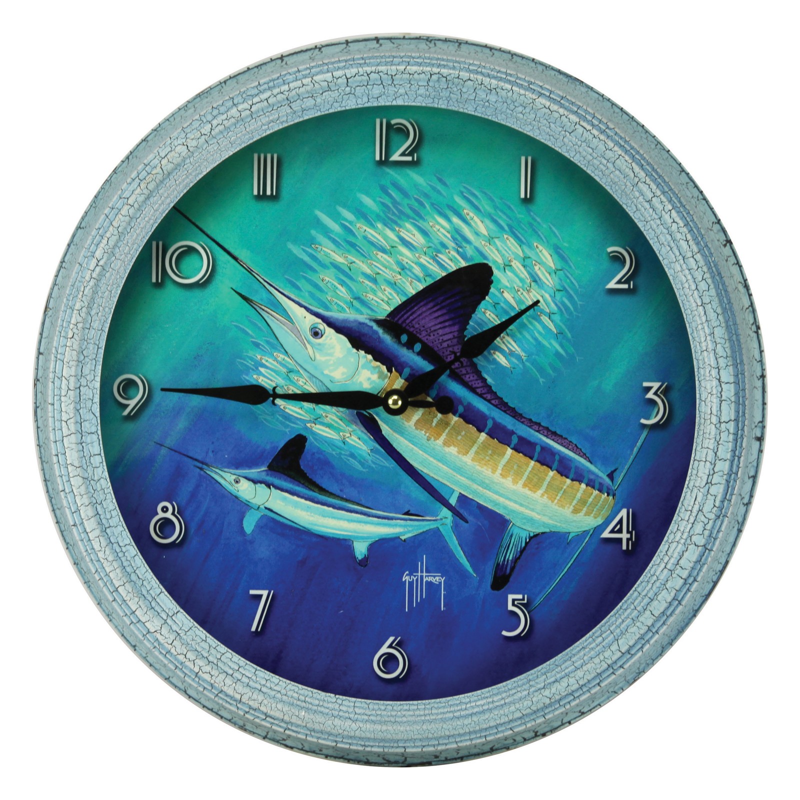 Rivers Edge Products 15 Inch Wall Clock Rivers Edge Products 15 Inch Wall Clock, Distressed Analog Clock With Tin image