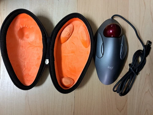 Logitech Model T-BC21 Trackball Mouse With Case