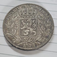 银色1873 年比利时硬币| eBay