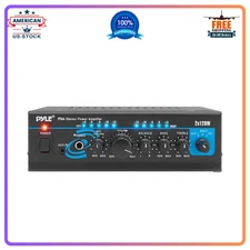 Pyle Home Audio 2x120 Watt Mini Stereo Power Amplifier System W/ Bluetooth PTA4