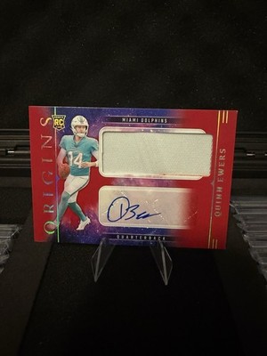 Panini Origins Quinn Ewers Rookie Jumbo Patch Auto #RJJ-QES Miami Dolphins