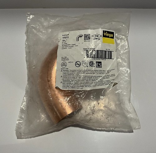 Viega ProPress 77072 2in Copper 90° Press-Fit Elbow Fitting PxP