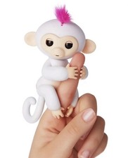 WowWee Sophie Fingerlings Interactive Monkey White Pink Electronic Toy Tested