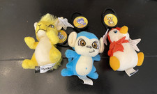 Neopets McDonalds Plush Lot of 3 w/ tags and clips - Kyrii, Mynci, Bruce