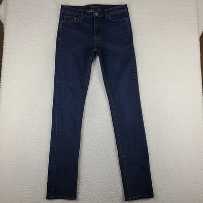 American Tall Jeans Mens 34x38 Blue Dylan Slim Fit Fleece Lined Dark Wash Denim